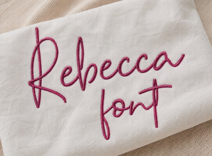 Rebecca - Embroidery font