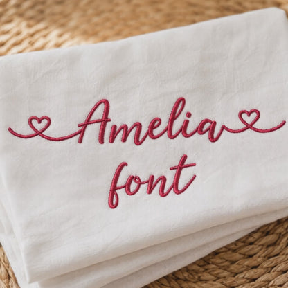 Amelia - Embroidery font